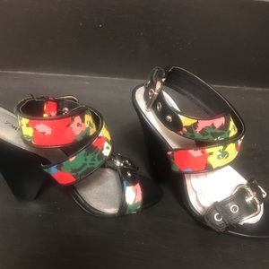 Gently worn multi colored sandal